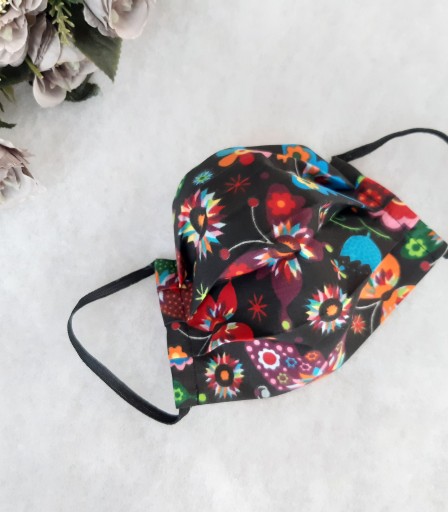 ULIZE Handmade Melna ar taureņiem Children's face mask