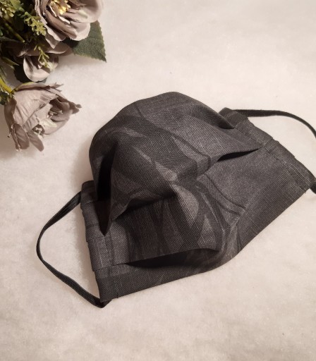 ULIZE Handmade Tum&scaron;i pelēka ar rakstu Face mask