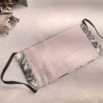 ULIZE Handmade Pelēka ar  tum&scaron;i pelēku rakstu Face mask