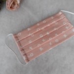 ULIZE Handmade Rozā ar krustiņiem un nullītēm Face mask