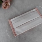 ULIZE Handmade Rozā ar krustiņiem un nullītēm Face mask