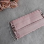 ULIZE Handmade Rozā ar rakstu Face mask