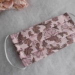 ULIZE Handmade Rozā ar rakstu Face mask