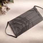 ULIZE Handmade Tum&scaron;i pelēka ar rakstu Face mask
