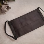 ULIZE Handmade Tum&scaron;i pelēka ar rakstu Face mask