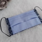 ULIZE Handmade Tum&scaron;i zila ar rakstu Face mask
