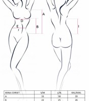 PASSION XENA Corset with thongs