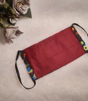 ULIZE Handmade Melna ar krāsainiem taureņiem un ziediem Face mask