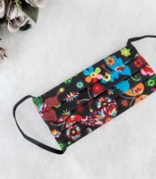 ULIZE Handmade Melna ar taureņiem Children's face mask