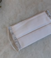 ULIZE Handmade Gai&scaron;i pelēka ar baltu rakstu Face mask