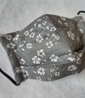ULIZE Handmade Pelēka puķaina Face mask