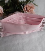 ULIZE Handmade Rozā ar rakstu Face mask