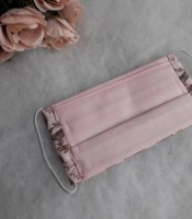ULIZE Handmade Rozā ar rakstu Face mask