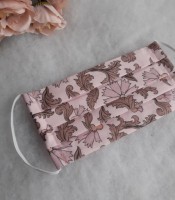ULIZE Handmade Rozā ar rakstu Face mask
