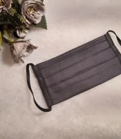ULIZE Handmade Tum&scaron;i pelēka rūtaina Face mask