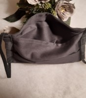 ULIZE Handmade Tum&scaron;i pelēka ar rakstu Face mask
