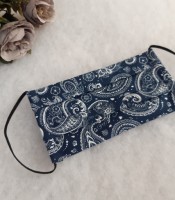 ULIZE Handmade Tum&scaron;i zila ar rakstu Face mask