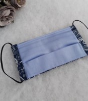 ULIZE Handmade Tum&scaron;i zila ar rakstu Face mask